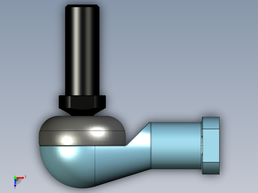 端桿軸承(鋼珠連結型)YBLB,YBLBL-3D多系列多零件图纸模型俯视图