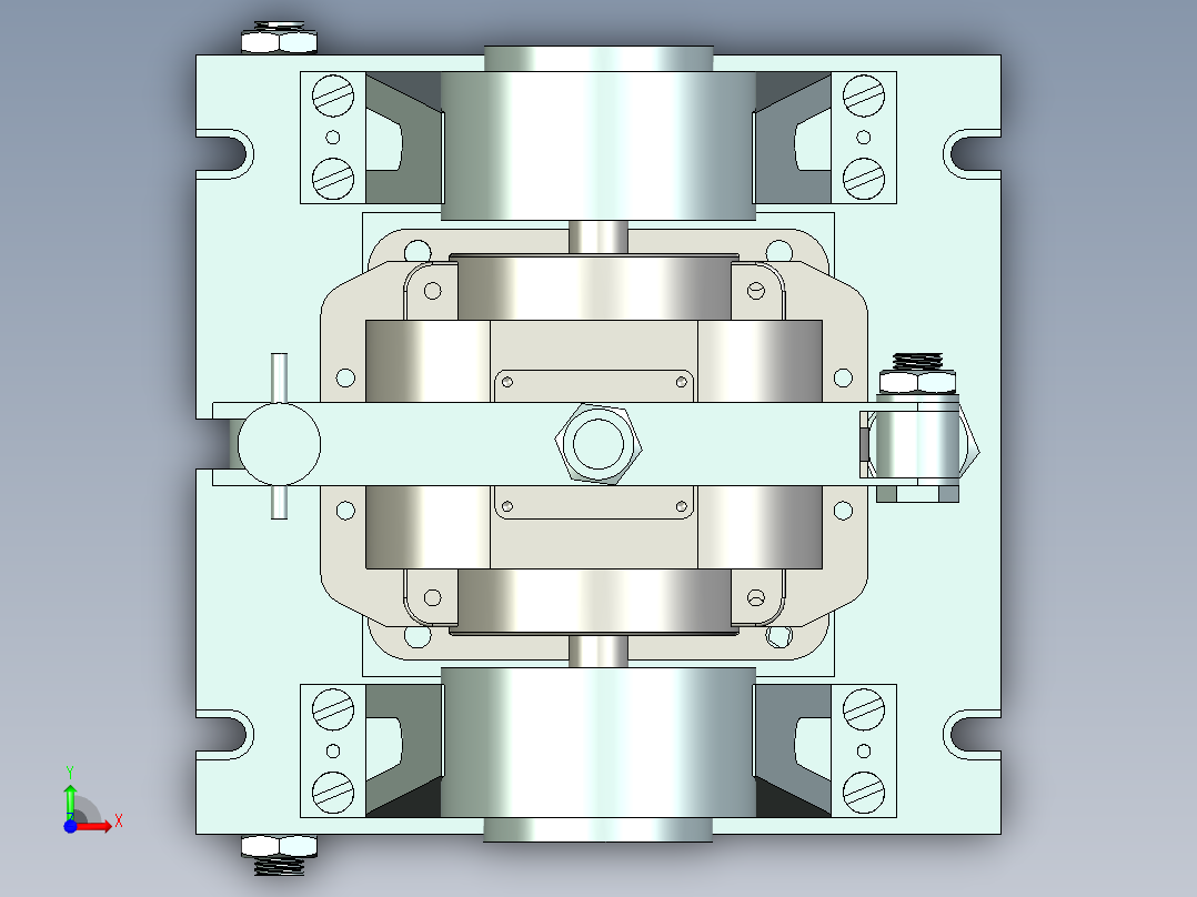 减速箱体镗床夹具含三维二维说明书前视图