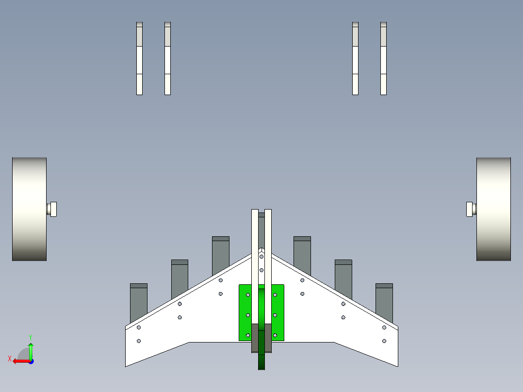 红薯 木薯 山药块茎收获机tuber-harvester-INVENTOR后视图