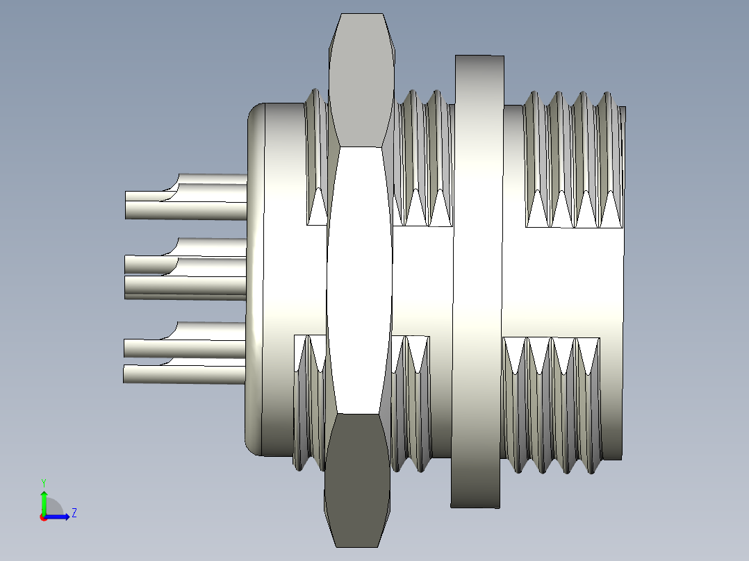 航空插头(7)左视图
