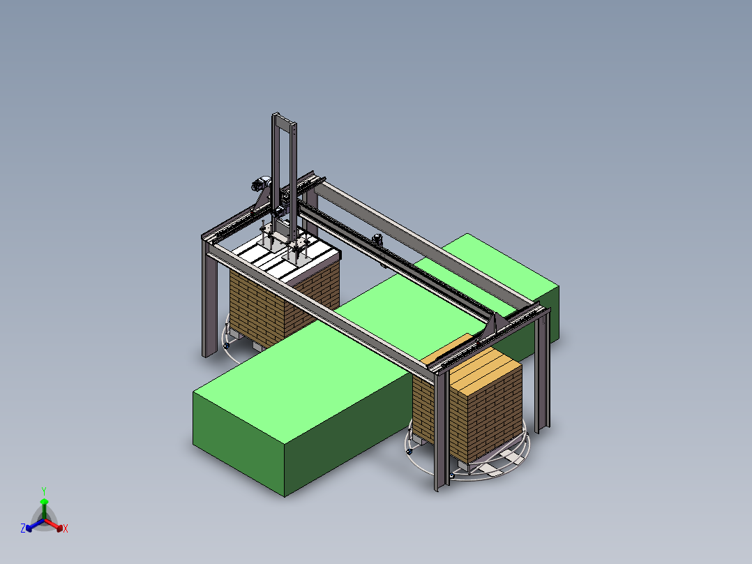 2023.02月-岩棉传输搬运传输辅助设备sw20可编辑正等轴测图