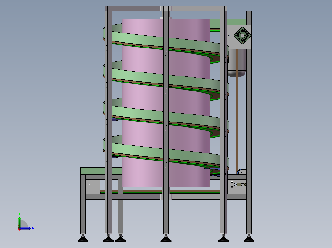 网带螺旋机sw16可编辑左视图