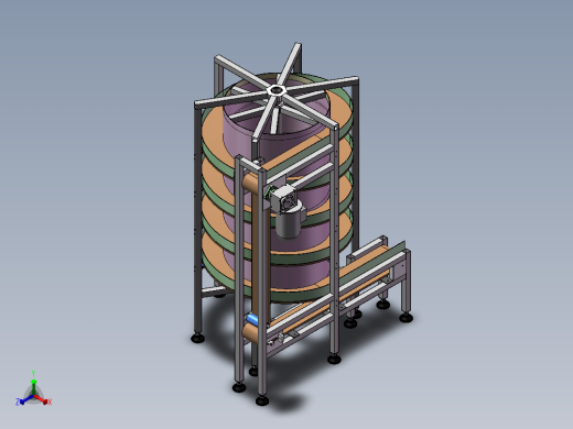 网带螺旋机sw16可编辑正等轴测缩略图