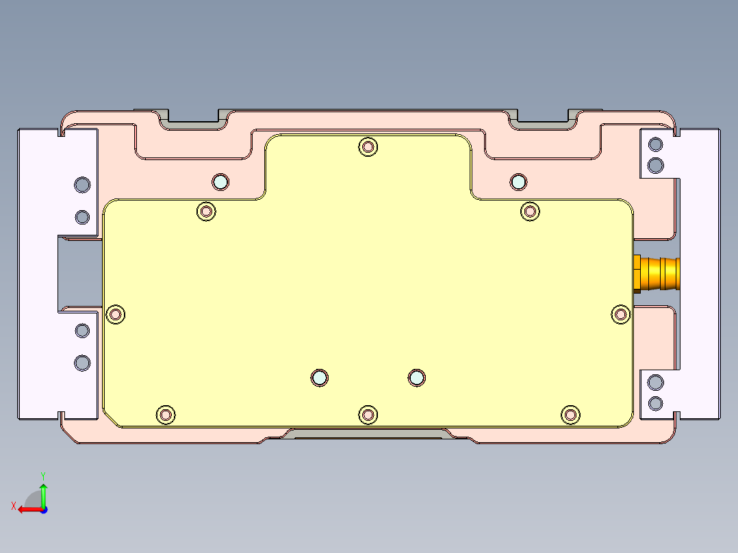 电脑外壳铣HINGE缺口治具后视图