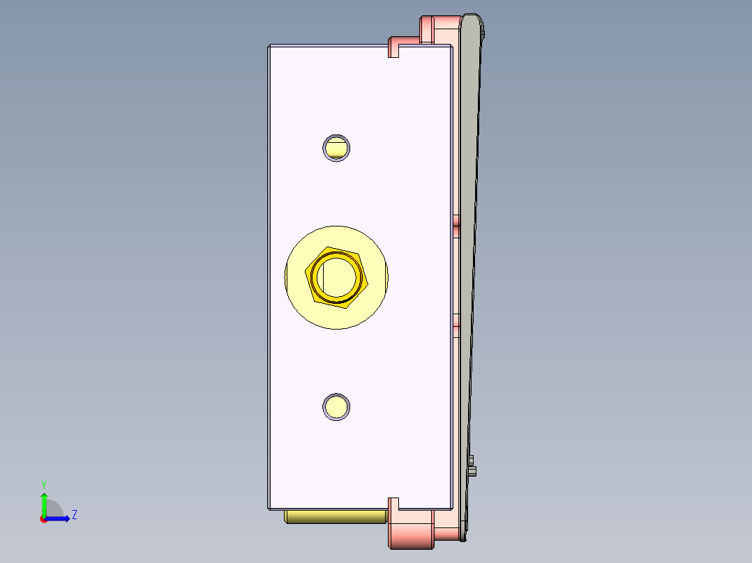 电脑外壳铣HINGE缺口治具左视图
