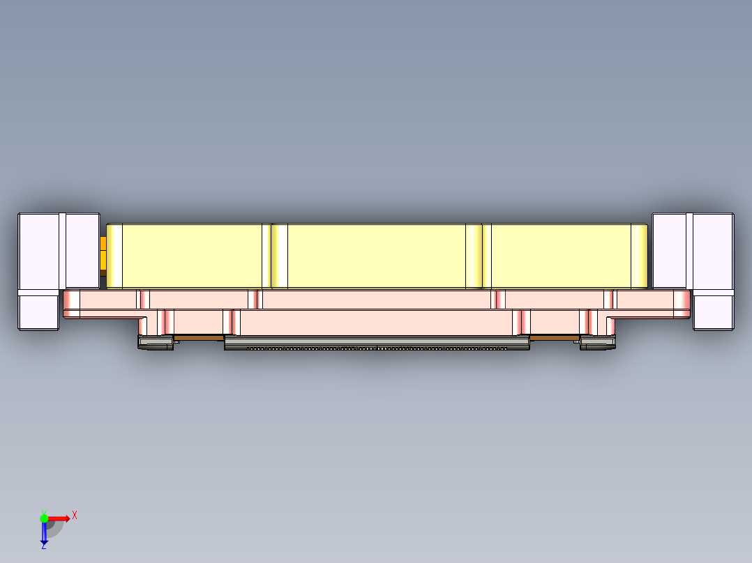 电脑外壳铣HINGE缺口治具俯视图