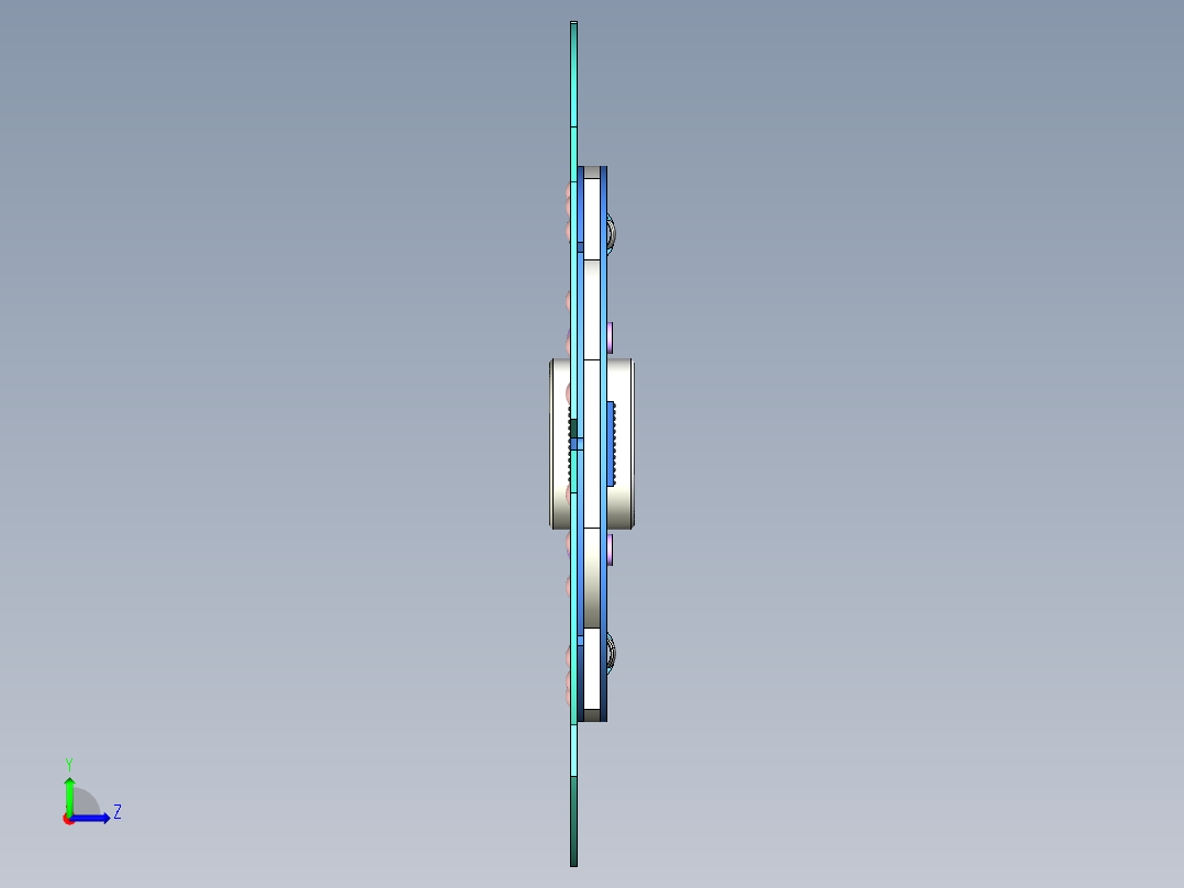 别克君威膜片弹簧离合器左视图
