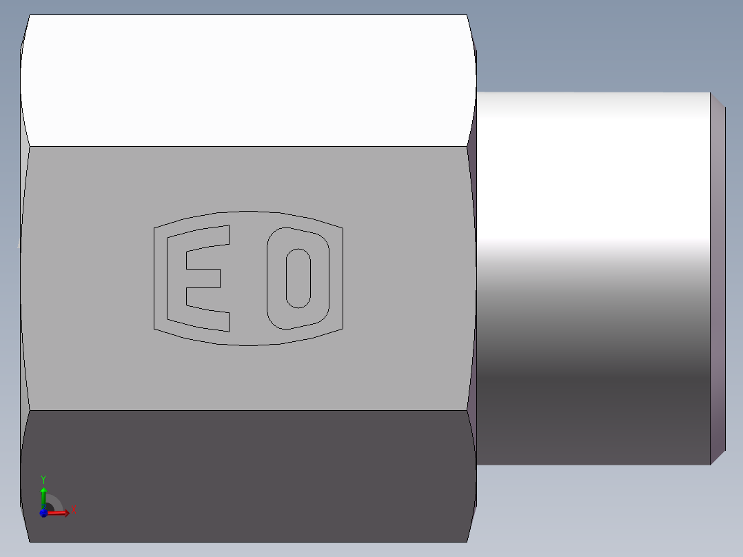 直通内螺纹接头、5DM-18-16前视图