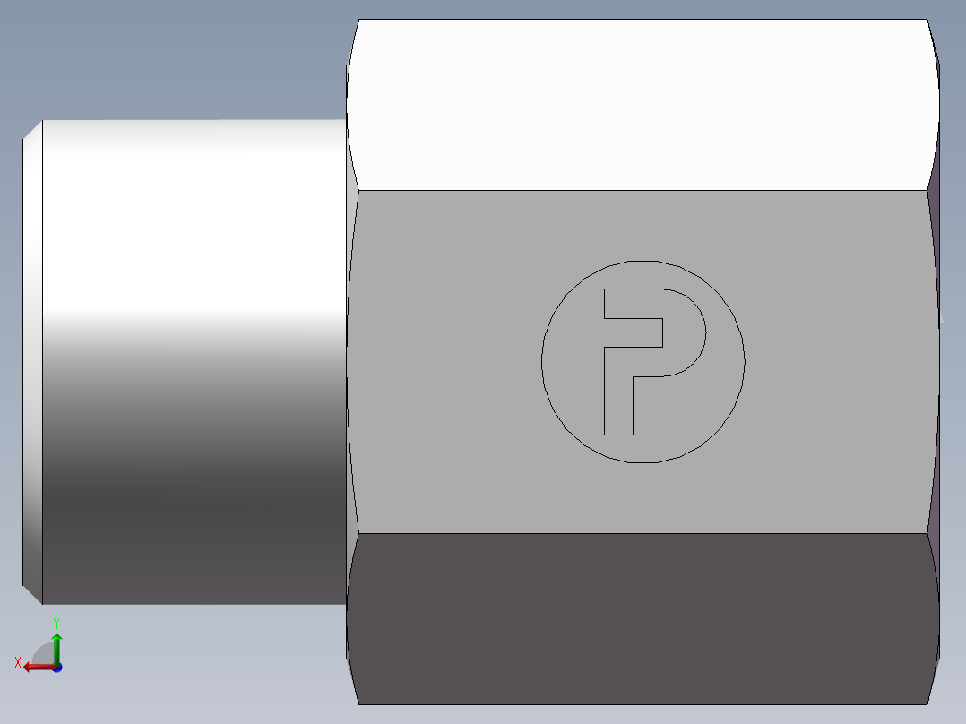 直通内螺纹接头、5DM-18-16后视图