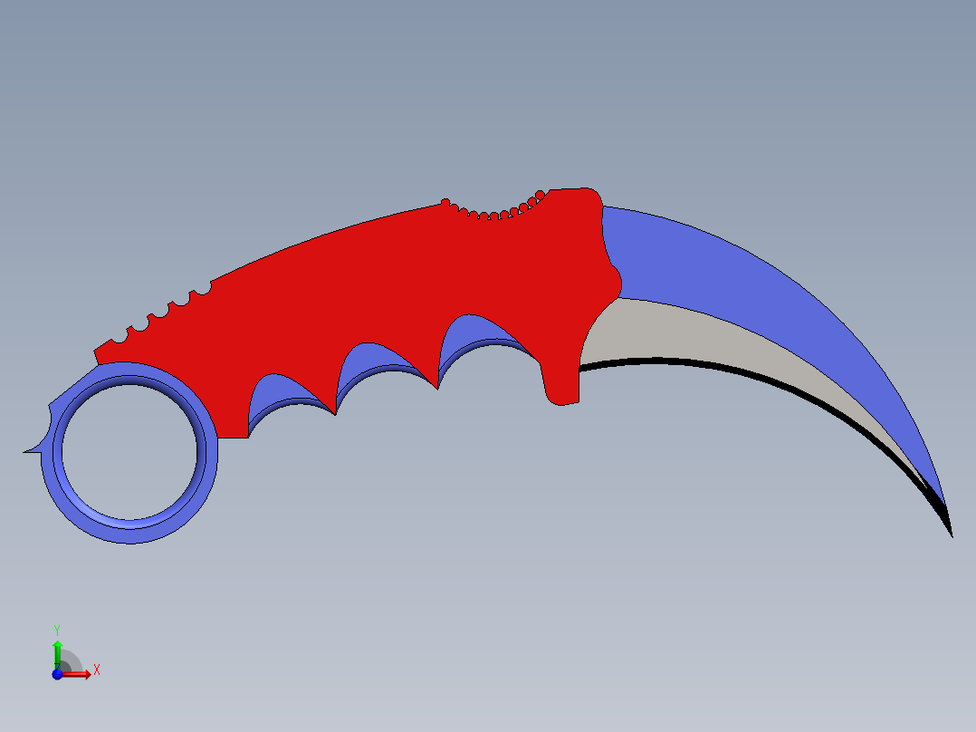 爪子刀、刀(26)前视图