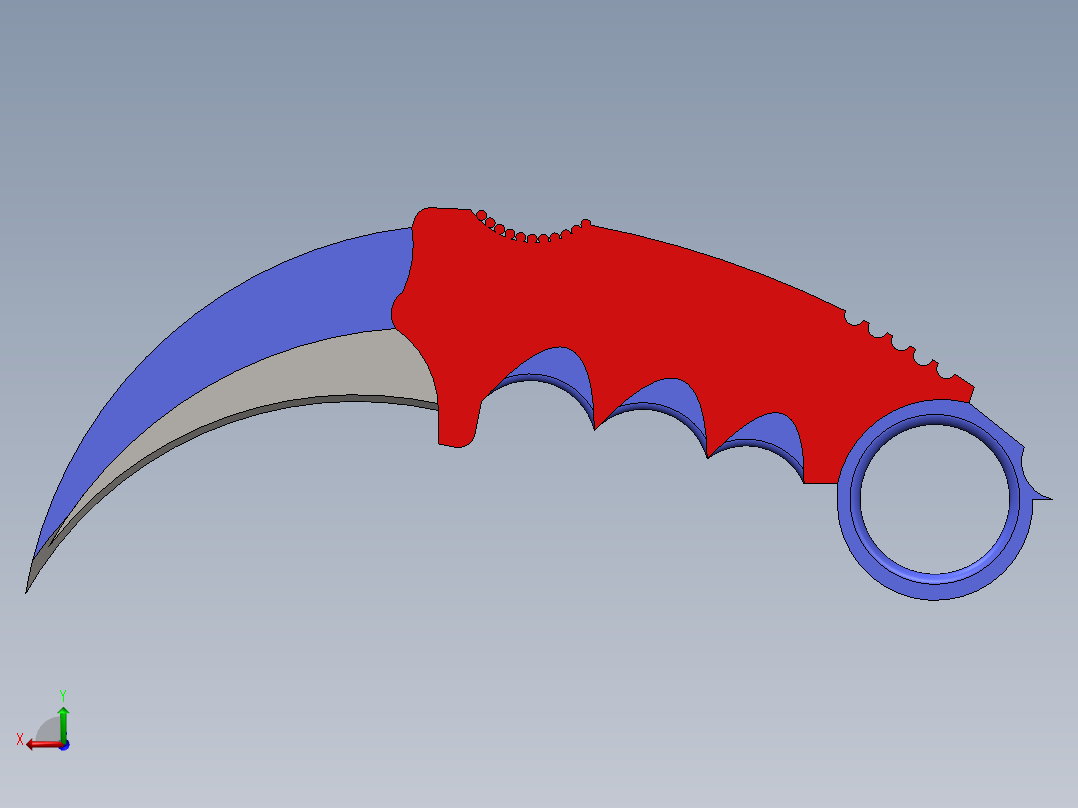 爪子刀、刀(26)后视图