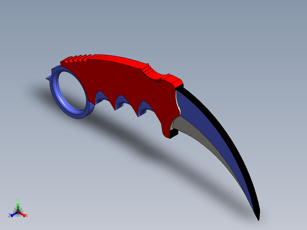 爪子刀、刀(26)正等轴测图