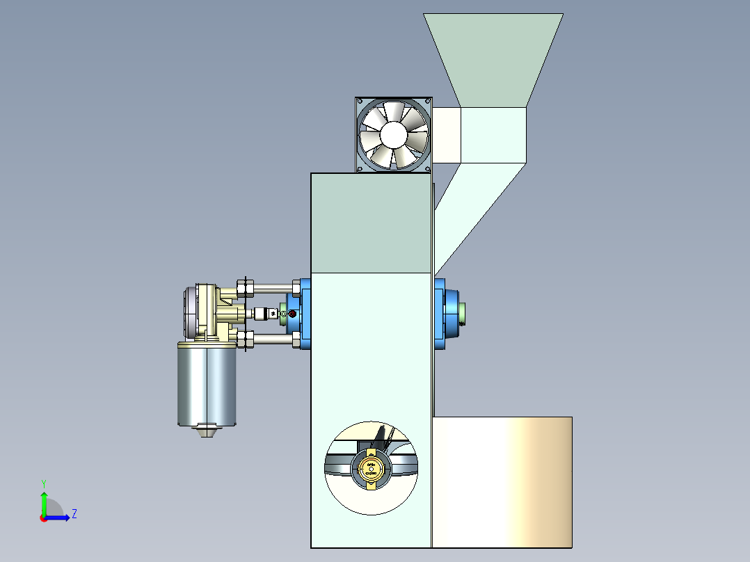 A3003588-DIY 咖啡烘焙机左视图