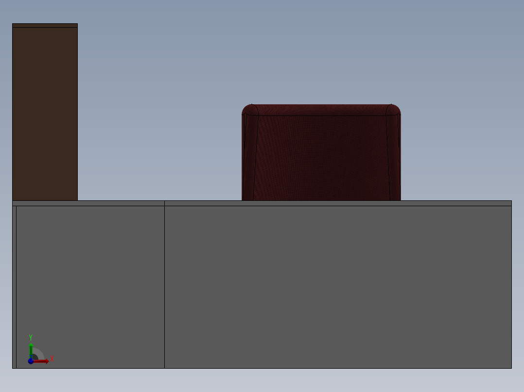 电脑桌(18)前视图