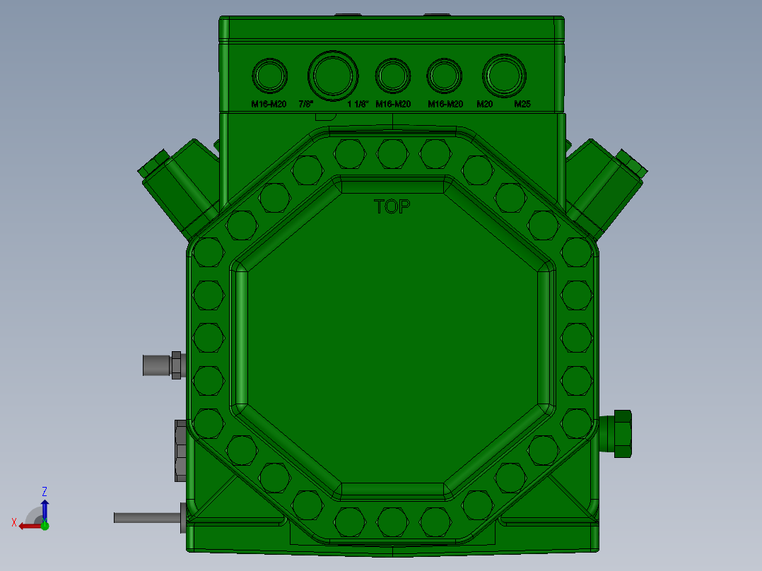 压缩机品牌 Bitzer 型号 4PTC_4KTC_STANDARD后视图