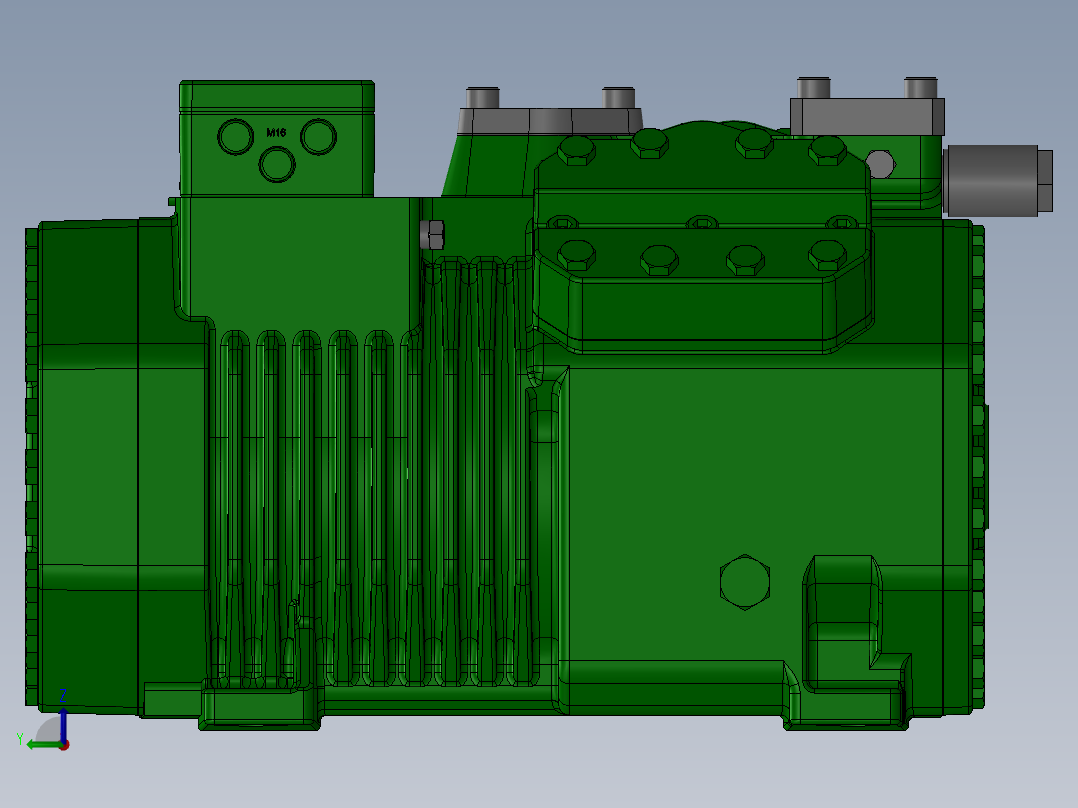 压缩机品牌 Bitzer 型号 4PTC_4KTC_STANDARD左视图