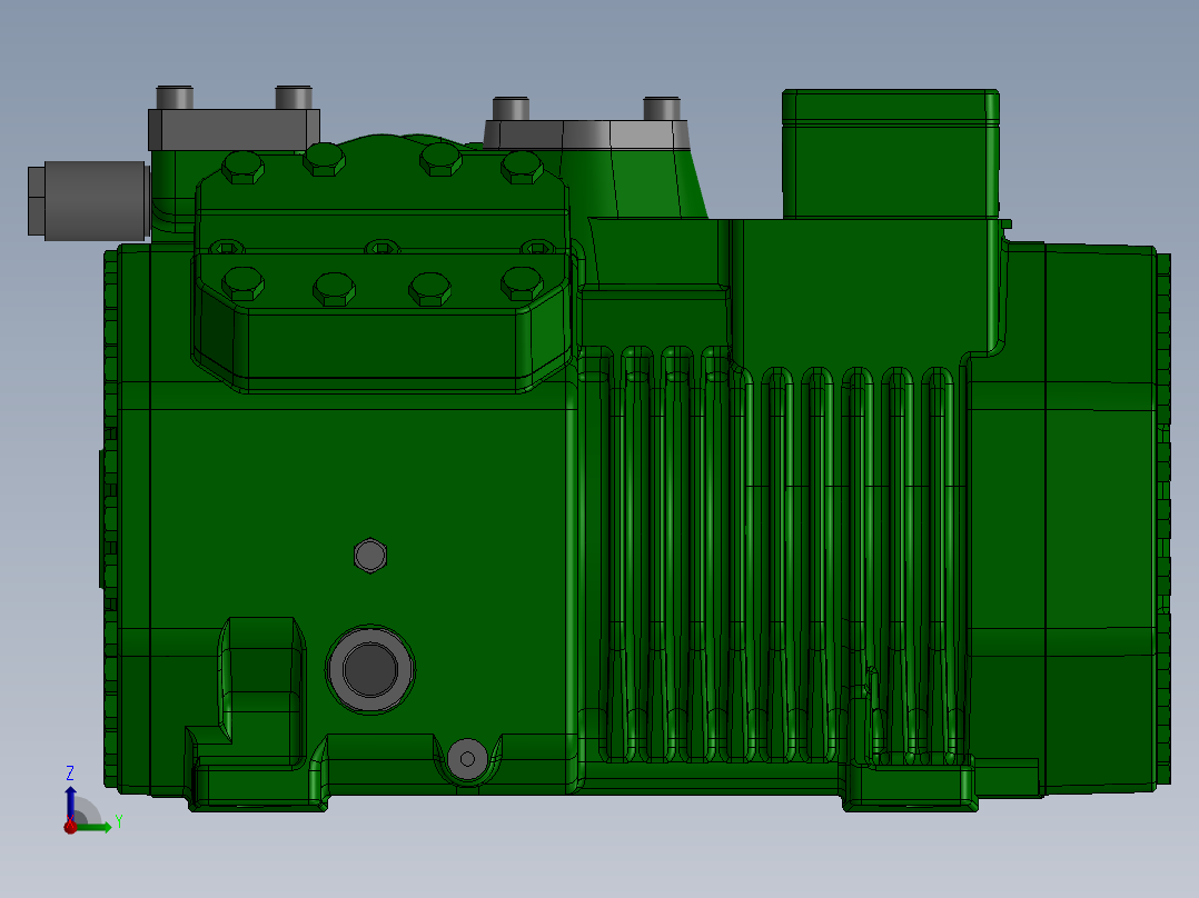 压缩机品牌 Bitzer 型号 4PTC_4KTC_STANDARD右视图