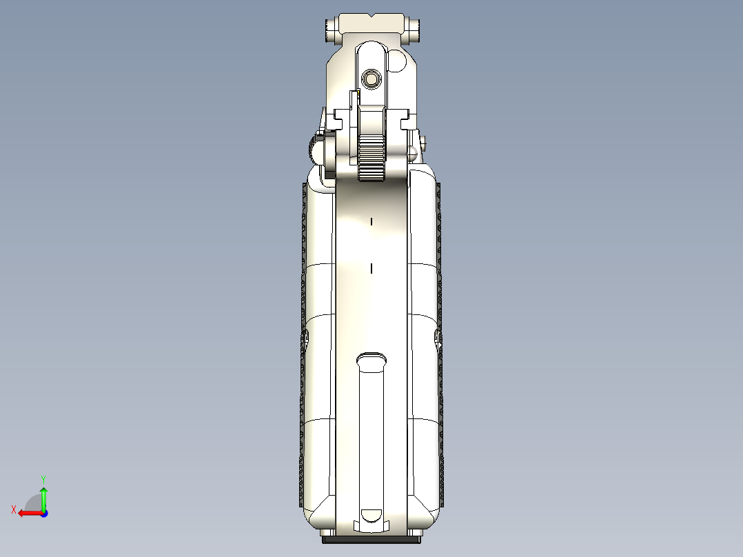 手枪左轮冲锋枪老式狙击步枪设计3D图纸browning-hi-power-1 2 STP后视图