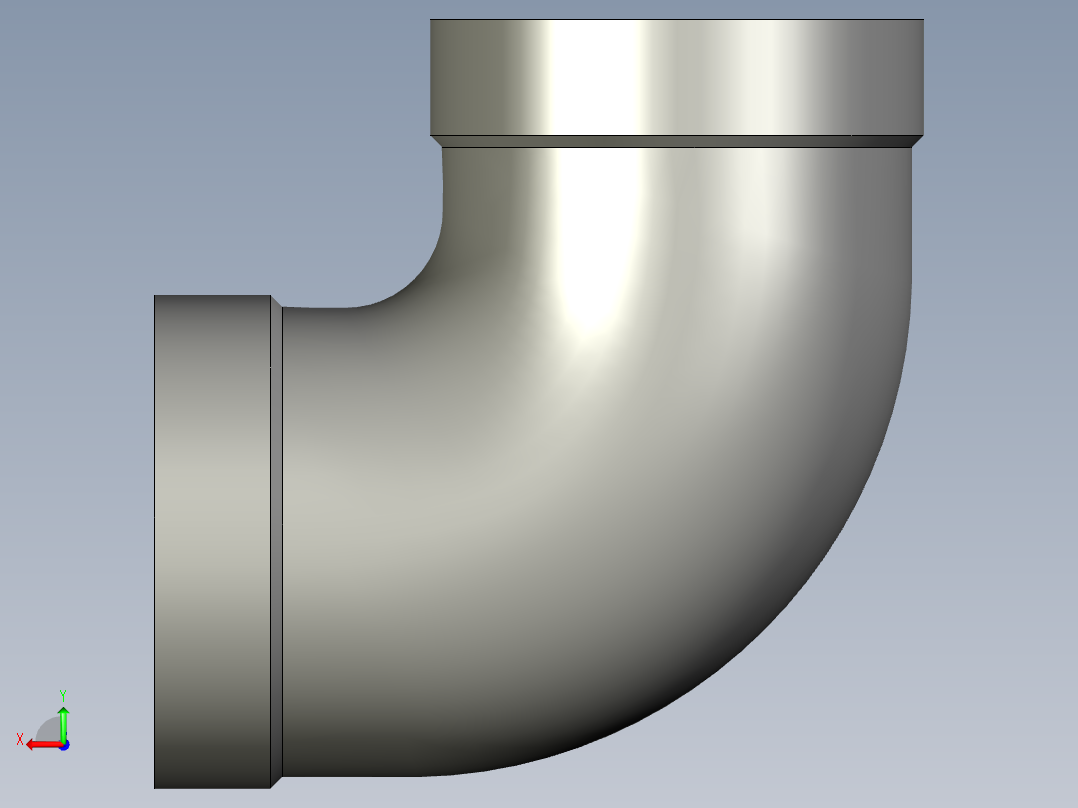 螺纹管弯头-90°等径 DN15后视图