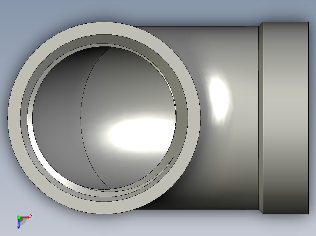 螺纹管弯头-90°等径 DN15俯视图