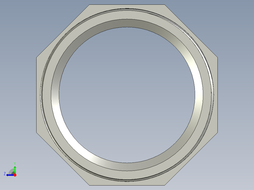 螺纹管水管接头-有边 [DN80X78]右视图
