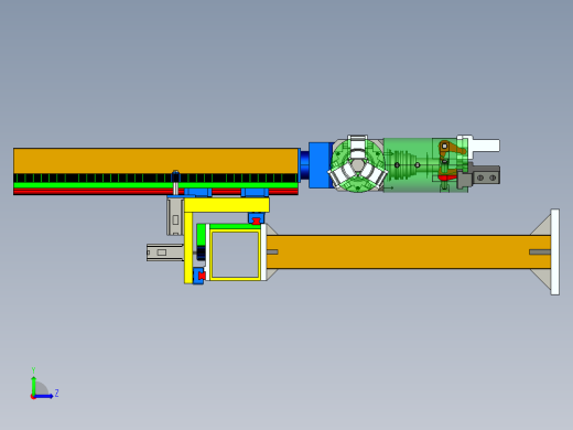 五自由度桁架机器人与仿真设计-龙门机械手含proe三维及10张CAD图左视缩略图