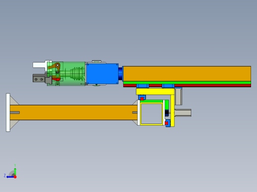 五自由度桁架机器人与仿真设计-龙门机械手含proe三维及10张CAD图右视缩略图