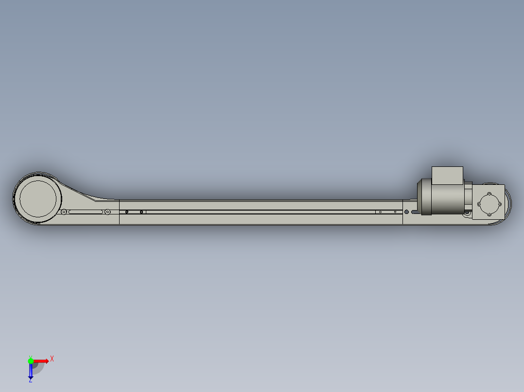 YLU055-001-85mm链板线3D图俯视图