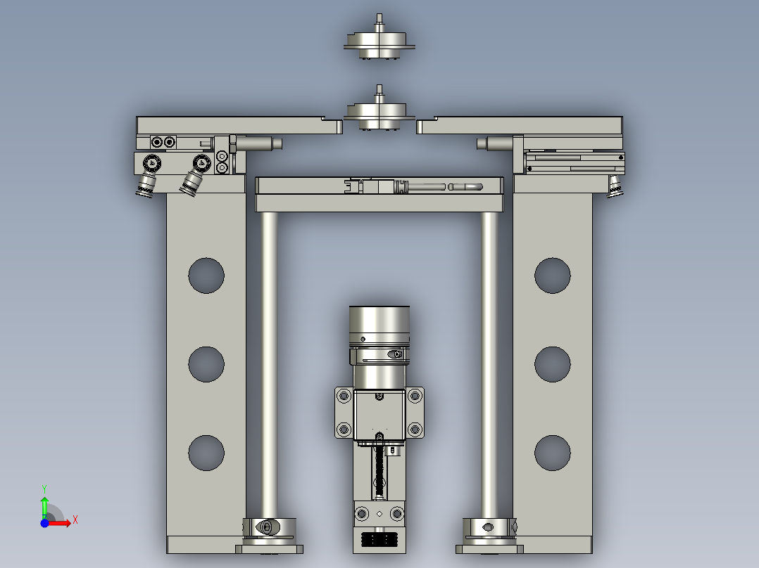 底部检测组件前视图