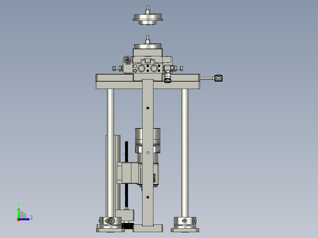 底部检测组件左视图