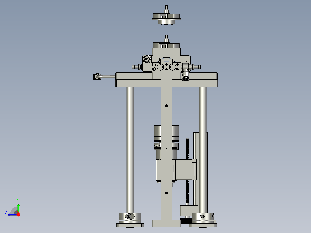 底部检测组件右视图