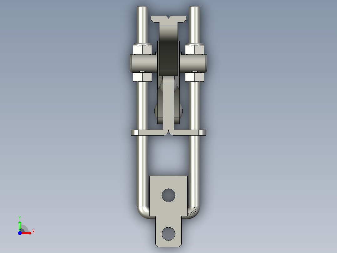 垂直拉紧系列门闩式快速夹钳QC-40334前视图