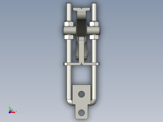 垂直拉紧系列门闩式快速夹钳QC-40334前视缩略图