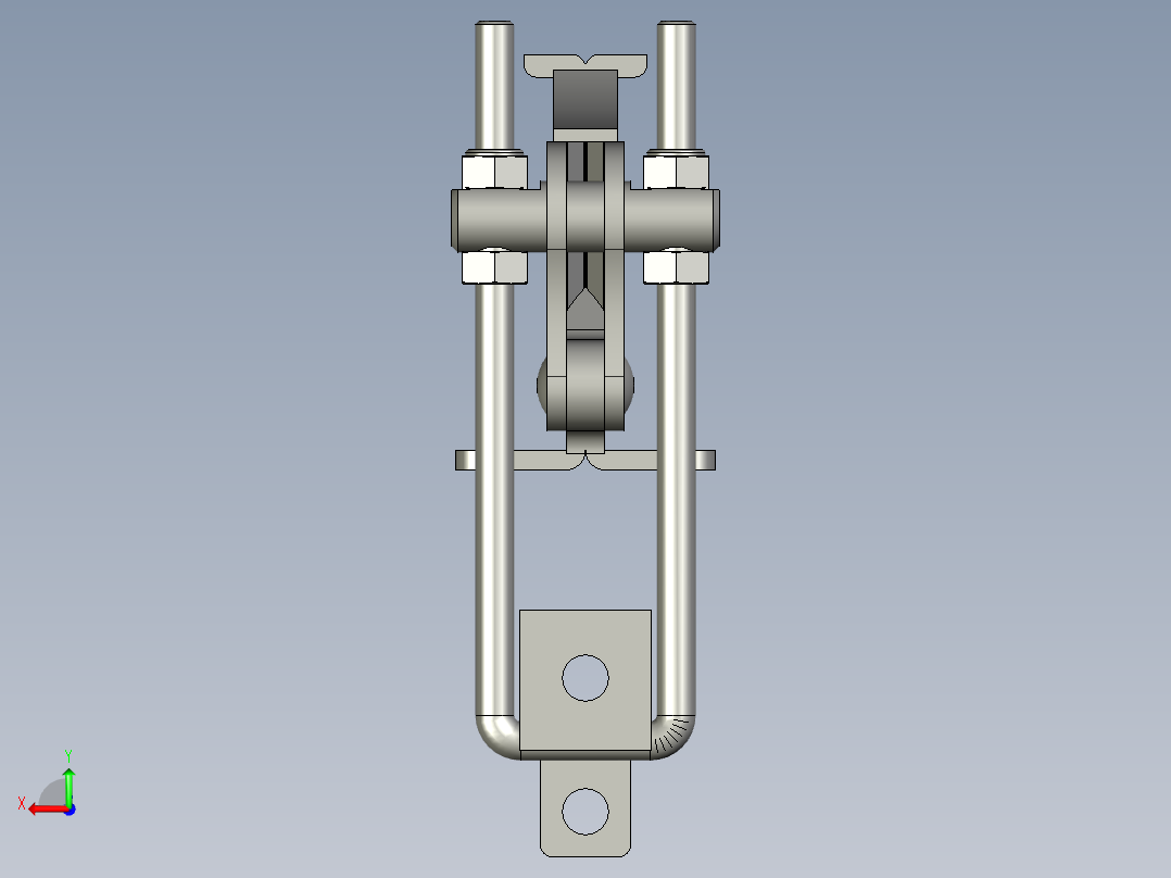 垂直拉紧系列门闩式快速夹钳QC-40334后视图