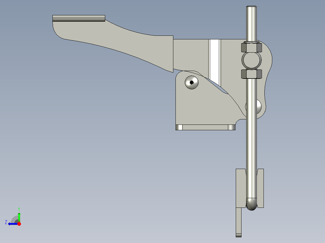 垂直拉紧系列门闩式快速夹钳QC-40334右视图