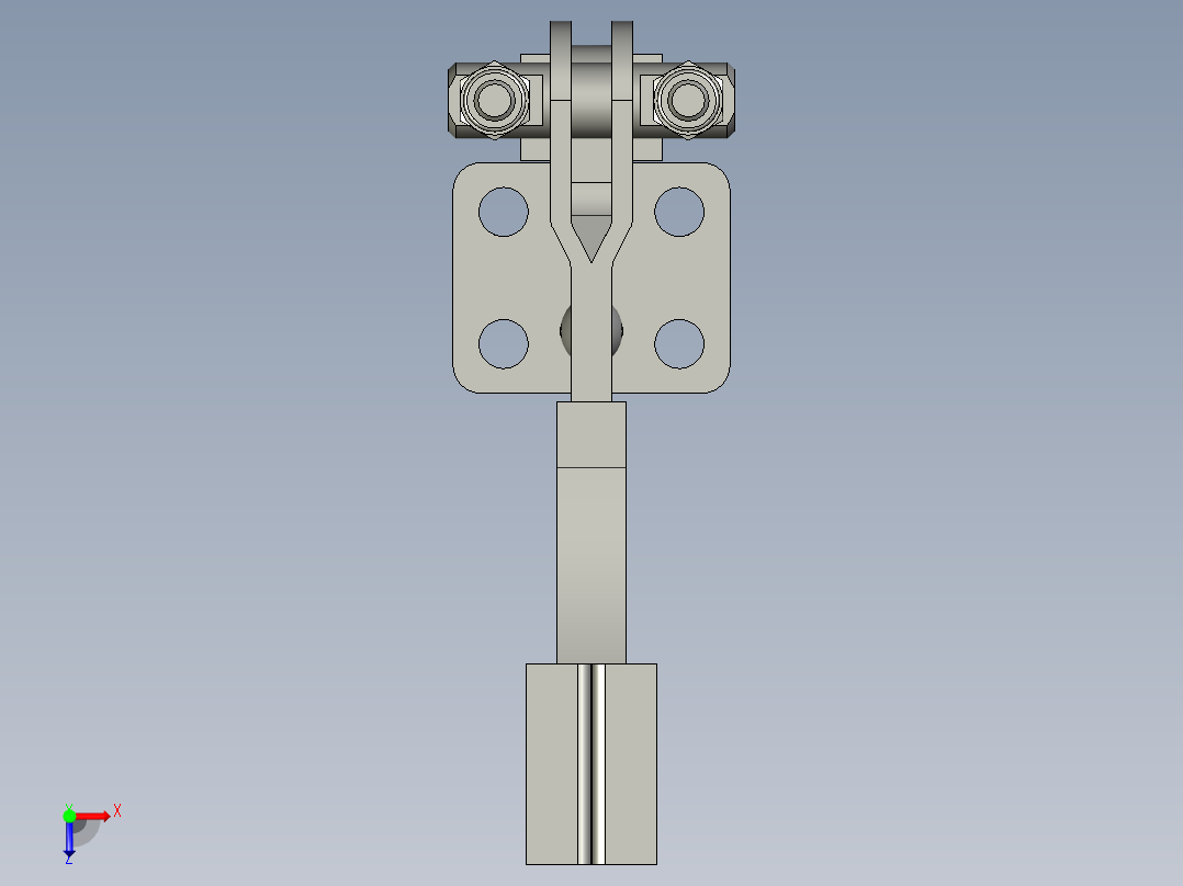 垂直拉紧系列门闩式快速夹钳QC-40334俯视图