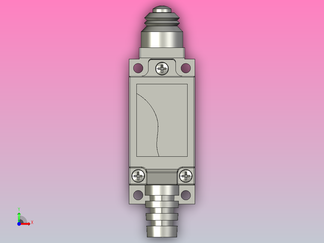 NKX2-01行程开关三维模型202011前视图