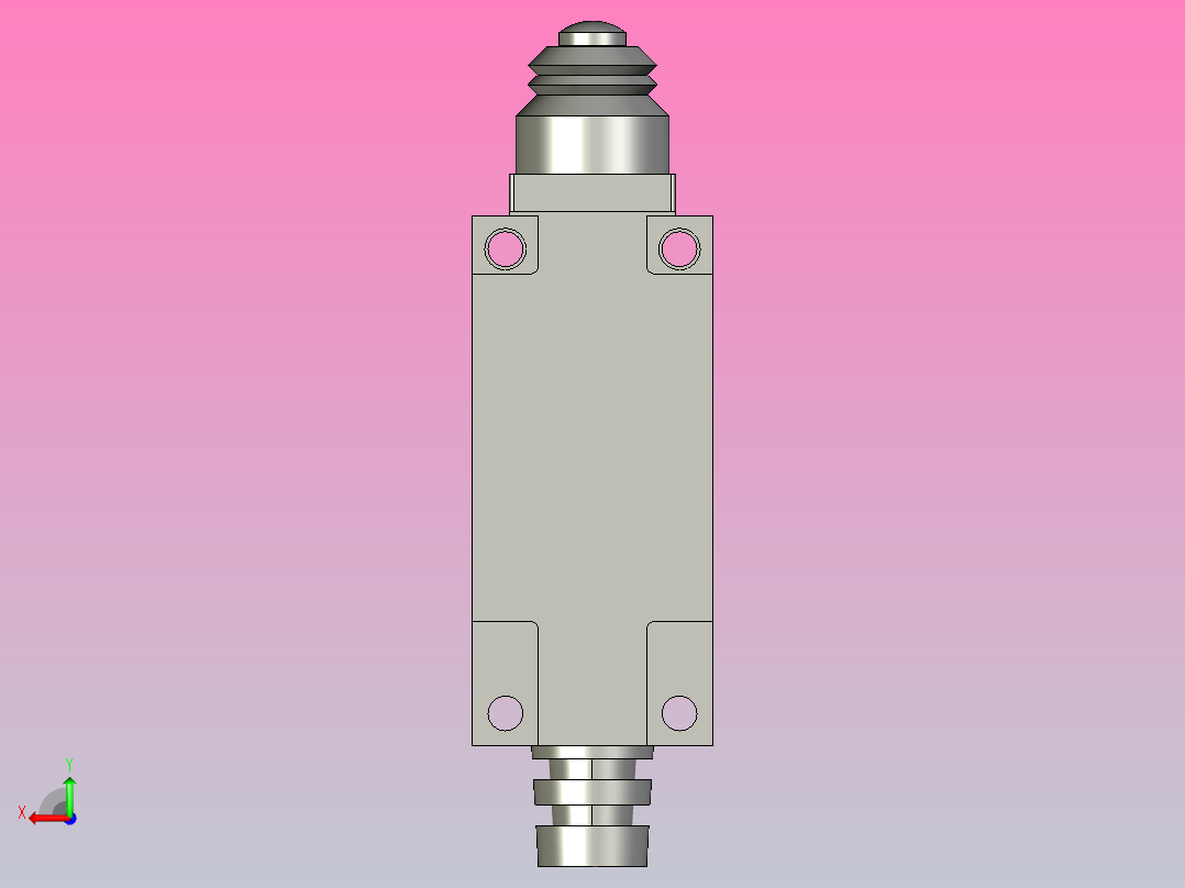 NKX2-01行程开关三维模型202011后视图