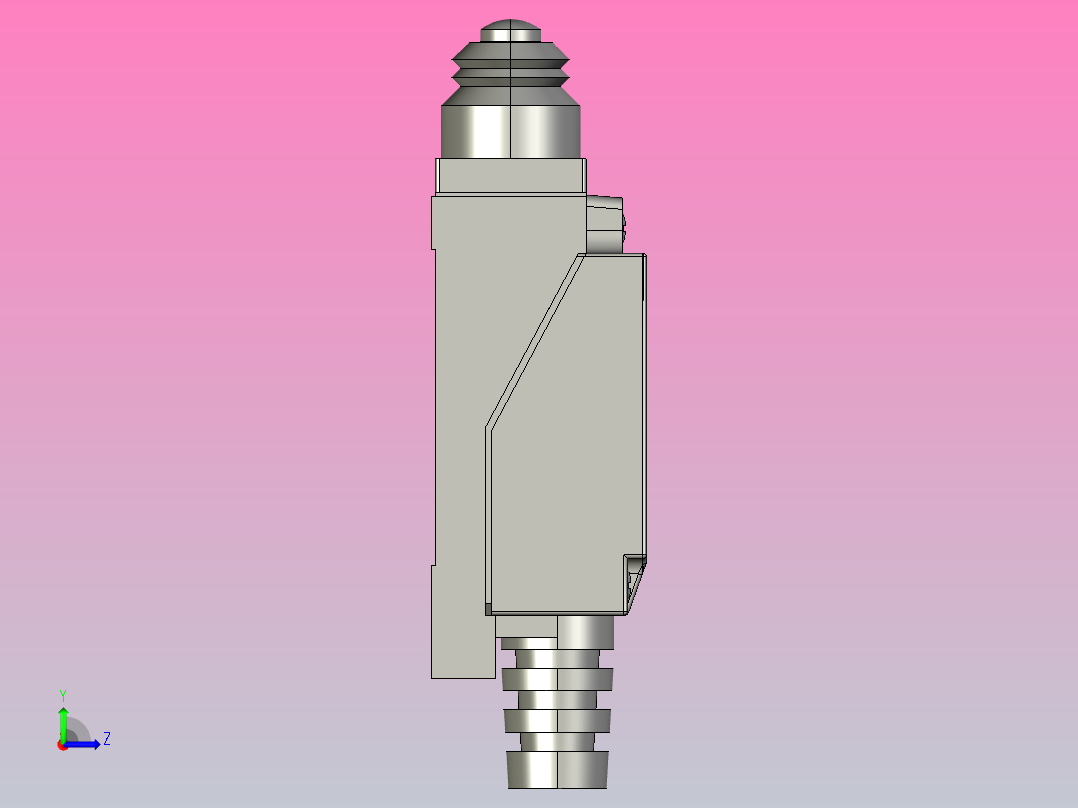 NKX2-01行程开关三维模型202011左视图