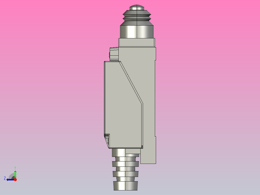 NKX2-01行程开关三维模型202011右视图