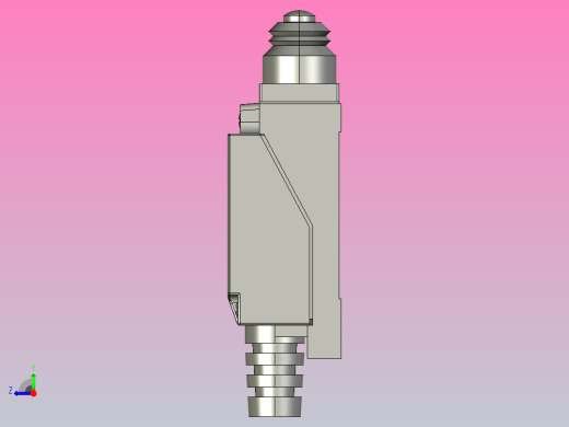NKX2-01行程开关三维模型202011右视缩略图