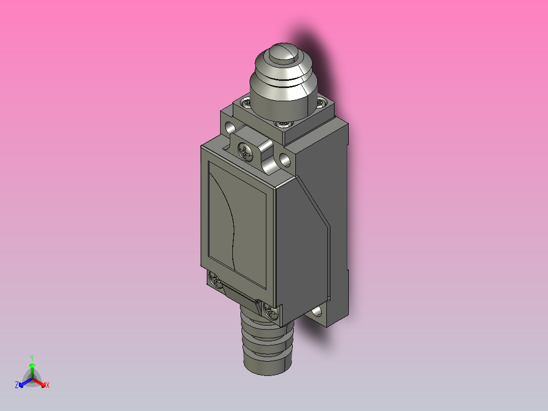 NKX2-01行程开关三维模型202011正等轴测图