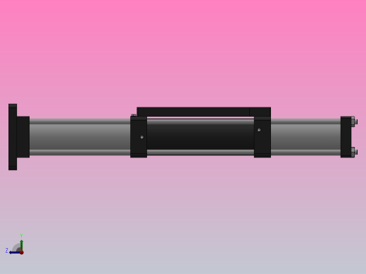 MPTF-3T系列快速型[MPTF-80-200-10-3T-M1-S2-0°]气压增压缸右视缩略图