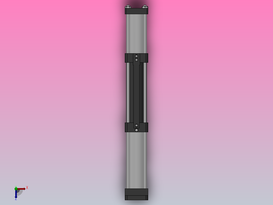 MPTF-3T系列快速型[MPTF-80-200-10-3T-M1-S2-0°]气压增压缸俯视图