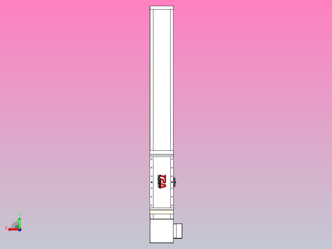 伺服电机集成皮带传动直线执行器TPA-OCB-140-256-L650-RP-P75-N3后视图