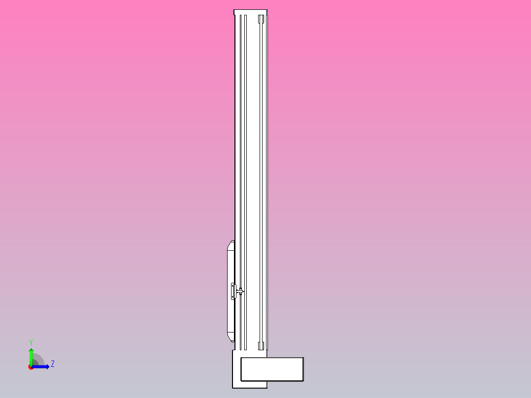 伺服电机集成皮带传动直线执行器TPA-OCB-140-256-L650-RP-P75-N3左视图