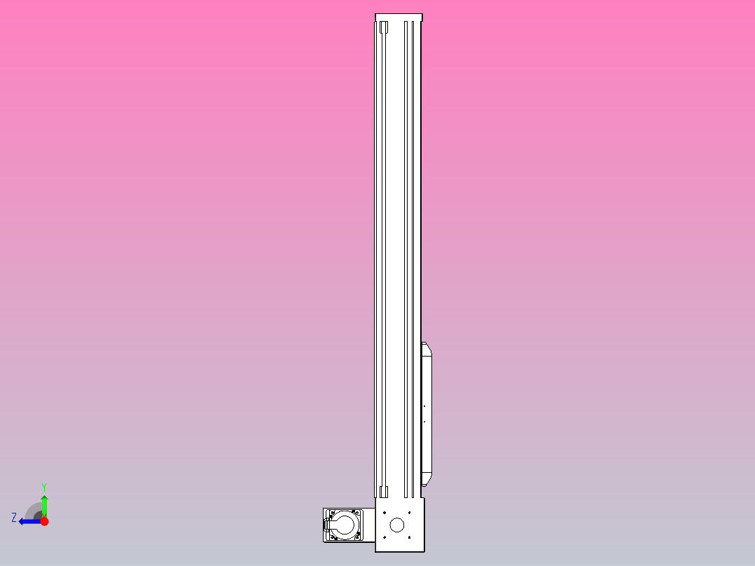 伺服电机集成皮带传动直线执行器TPA-OCB-140-256-L650-RP-P75-N3右视图