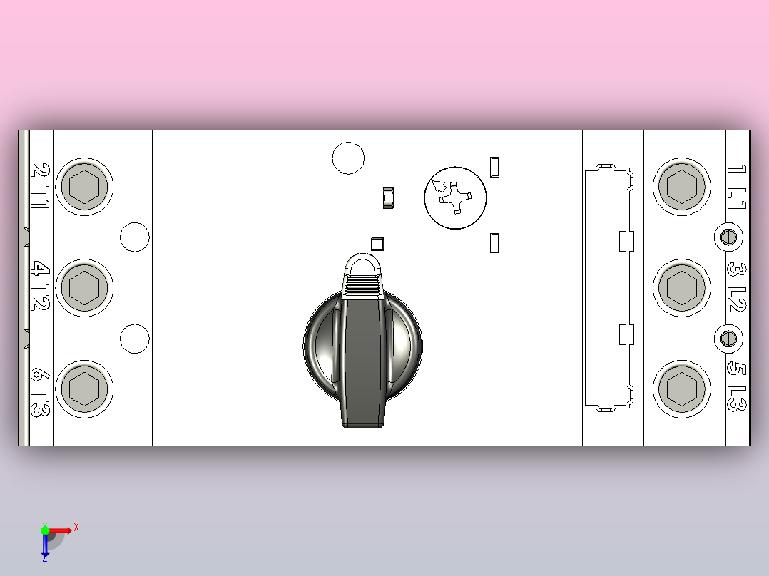 手动电机保护器Weg MPW65俯视图