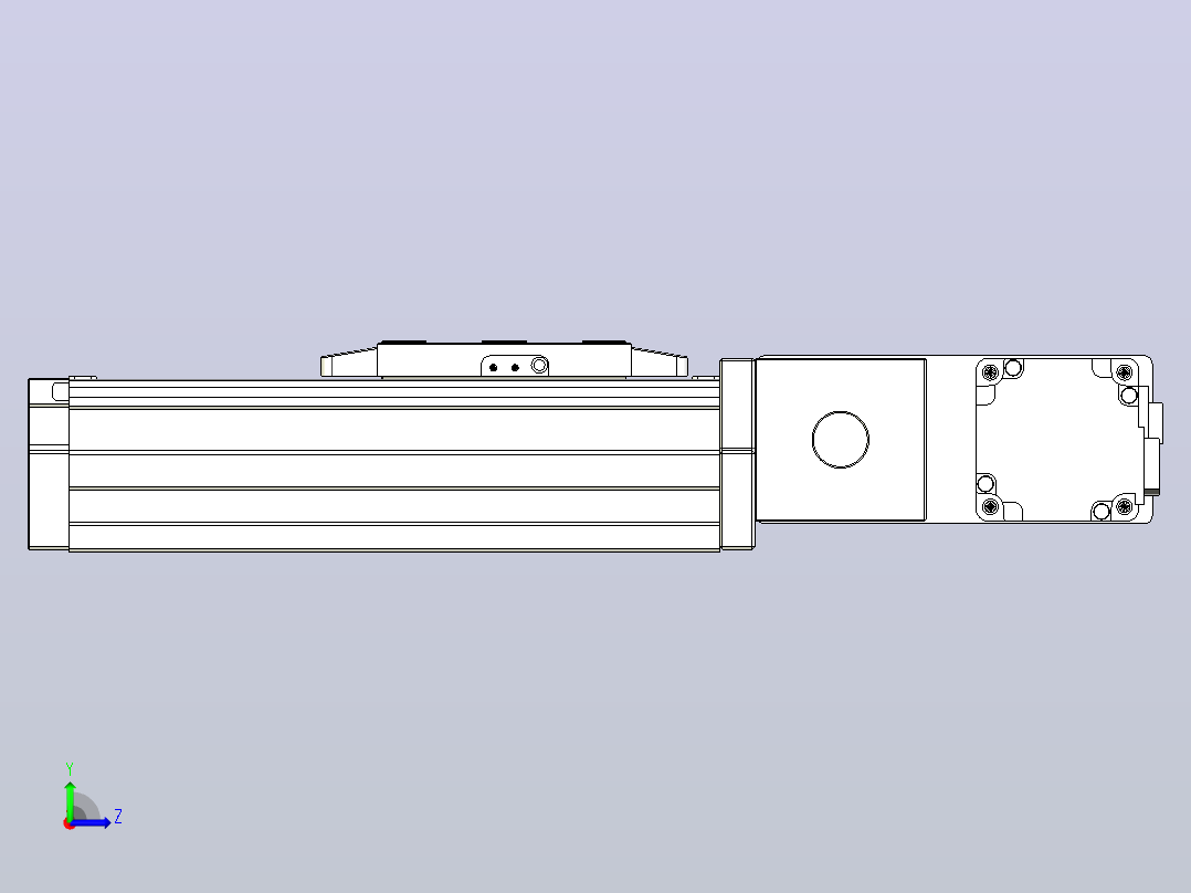 机器人皮带驱动直线轴TPA-GCB-80-P60-L50-QR-M20-N3左视图