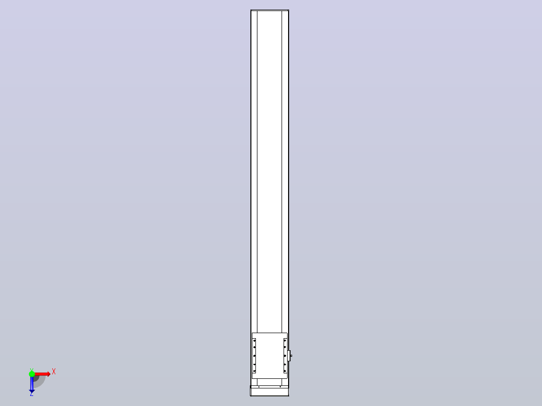滚珠丝杠直线轴带导轨全封闭TPA-HCR-175D-2510C-L1450-MP-Y-P75-N3俯视图